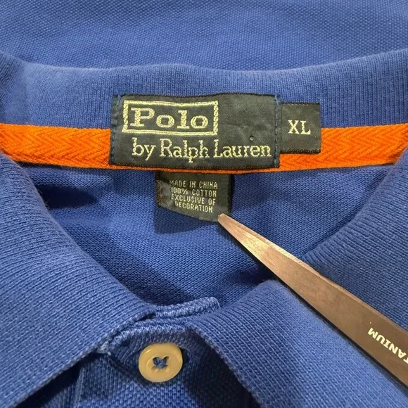 Polo Ralph Lauren Men's Royal Blue Embroidered Crest Logo Polo Shirt XL - Picture 4 of 4